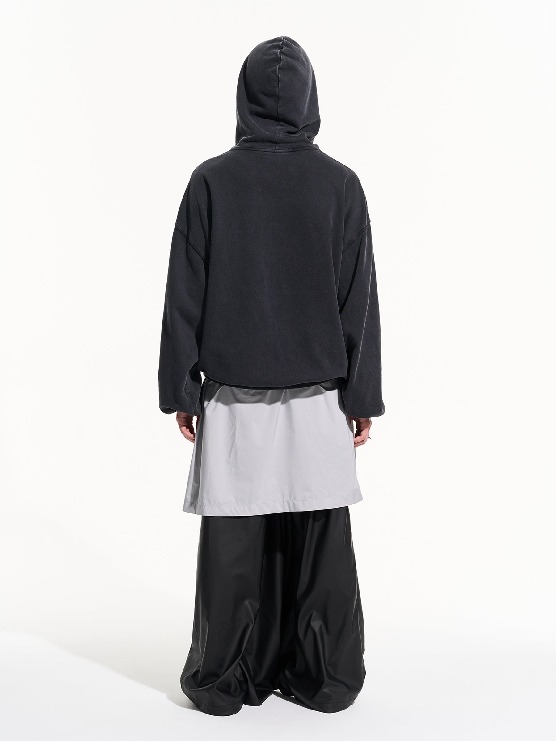 BLIND NO PLAN Patterned Printed Washed Hoodie