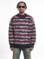 F3F Select Gradient Striped Fuzzy Knit Sweater