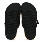 Suede Goatskin Woolskin Womens Chypre Sandals 38.5 Marron Ebene