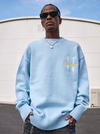 MEDM Basic Embroidery Logo Knit Sweater