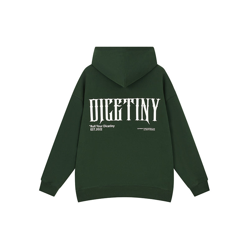 DICETINY Basic Back Logo Print Hoodie