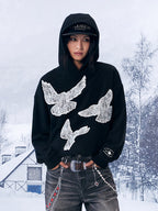 YADcrew Lace Peace Dove Hoodie