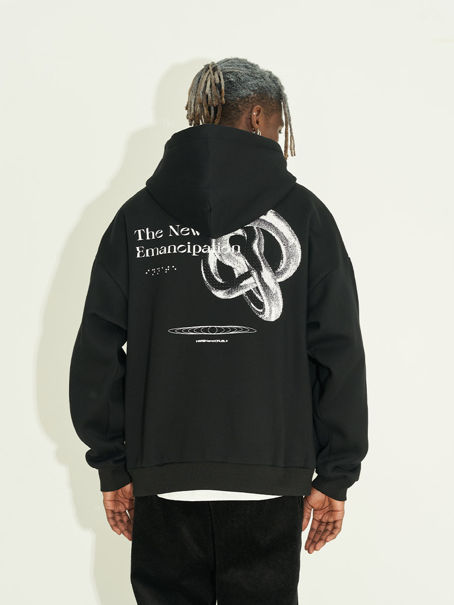 Harsh and Cruel 3D Metal Texture Printing Hoodie