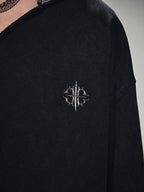 DICETINY Metal Wire Logo Cut Off Hoodie