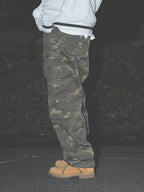 UNTILWERICH Dirty Camo Multi Pocket Work Cargo Pants