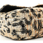 Tweed Mixed Fibers Leopard Print Small Souplissimo Maxi Flap Brown Black White