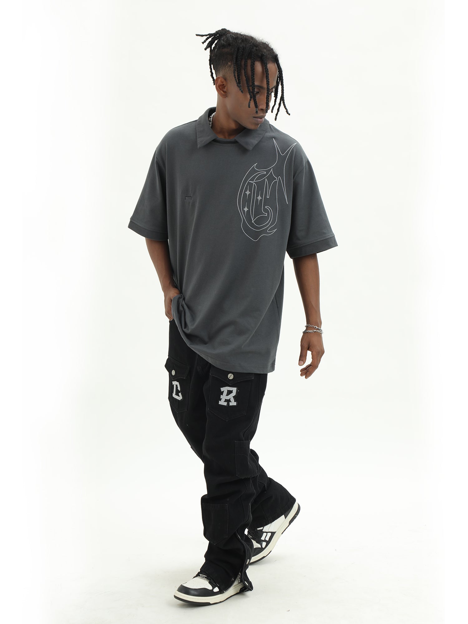 Cashrules Cross Star Logo Embroidered Polo