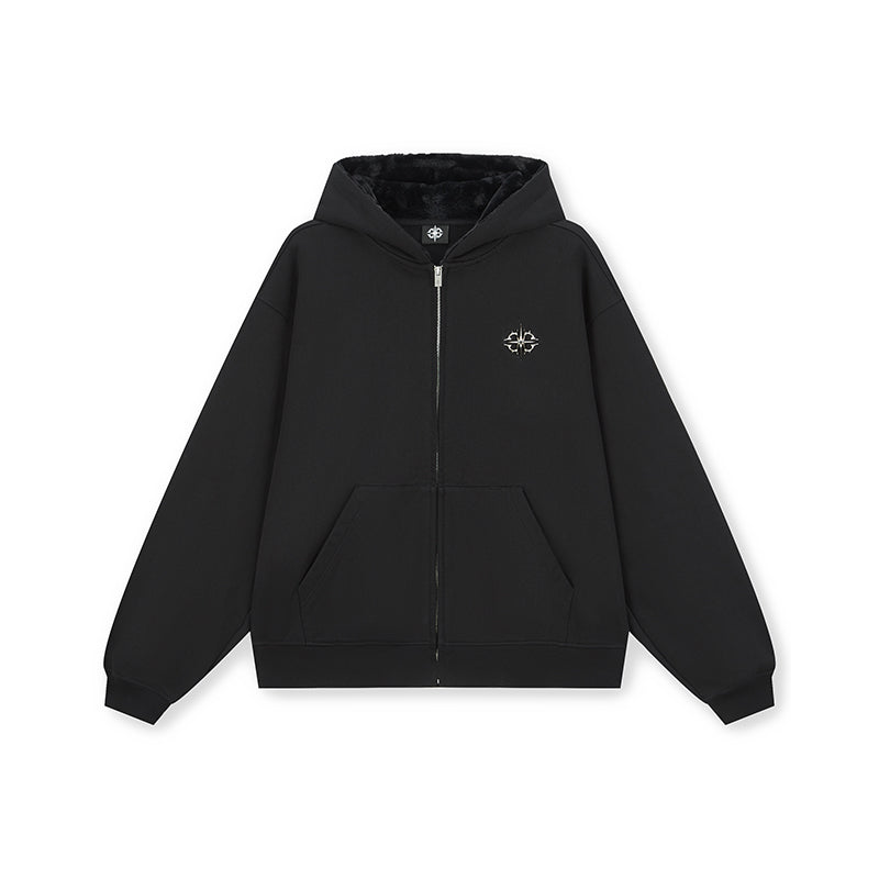 DICETINY Metal Logo Zip Up Hoodie