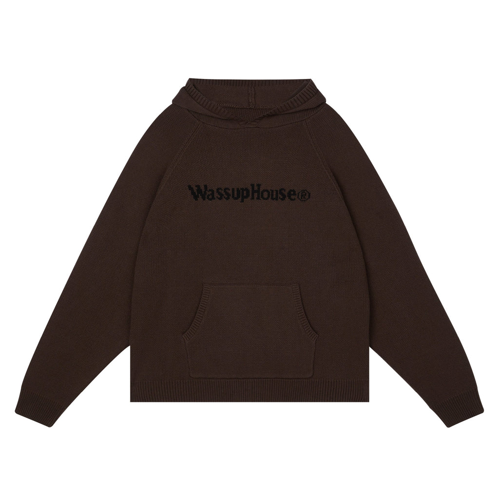 Wassup House Basic Logo Knit Hoodie
