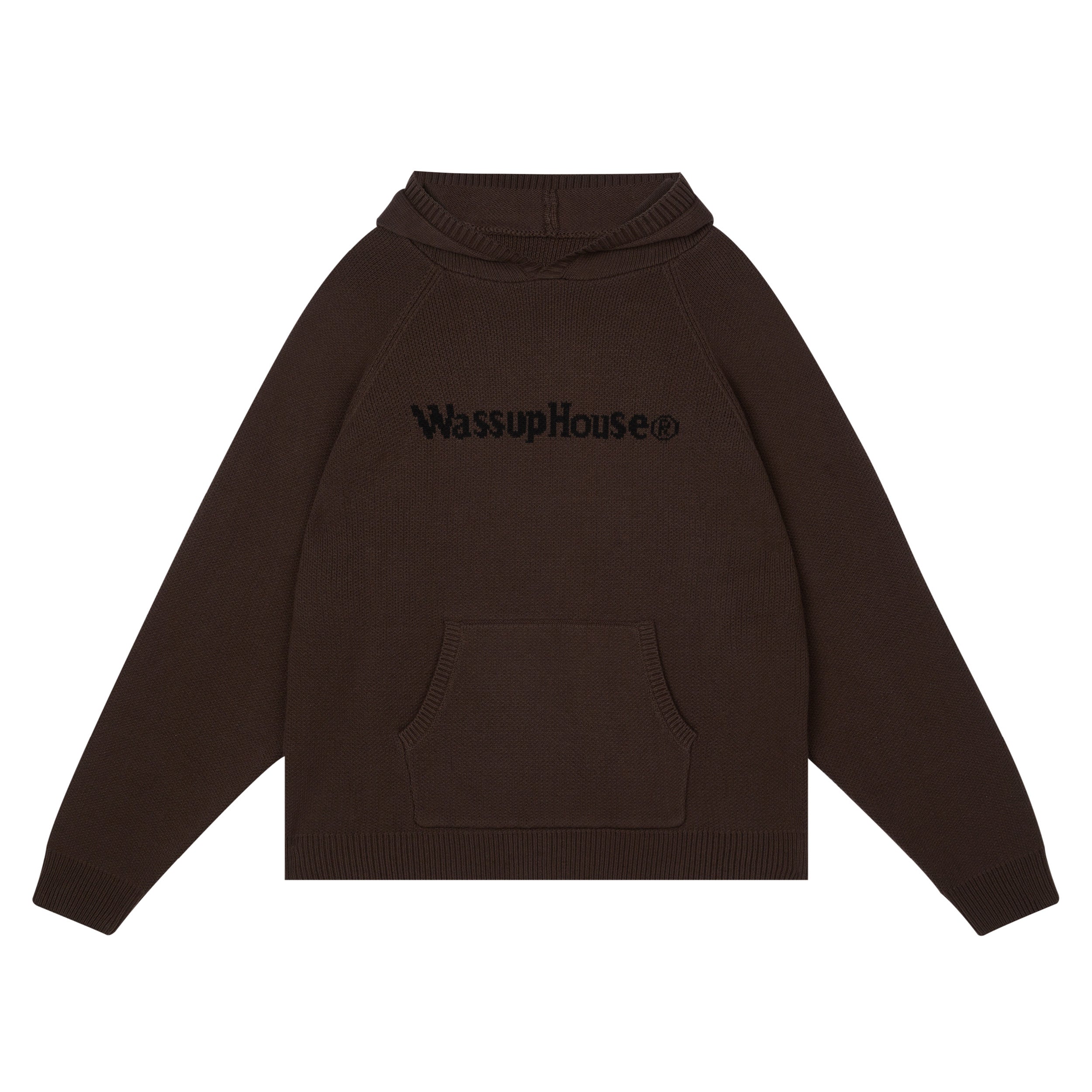 Wassup House Basic Logo Knit Hoodie