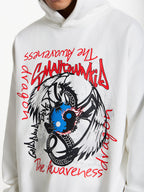 Small Town Kid Dragon Print Hoodie