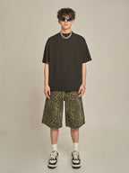 F3F Select Micro Stretch Leopard Shorts