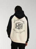 DICETINY Dice Roll Print Color Blocked Hoodie