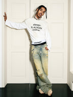 STEEPC Yellowed Vintage Washed Worn Jeans