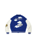 Harsh and Cruel Embroidered stars Clouds Varsity Jacket