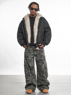 F3F Select Faux Fur Lining Bomber Jacket