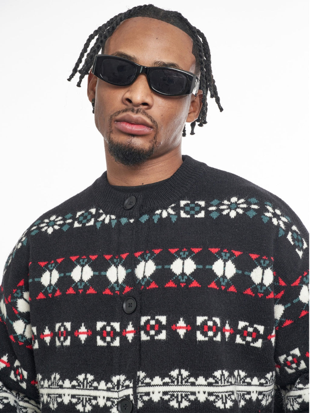 F3F Select Snowflake Button Knit Cardigan