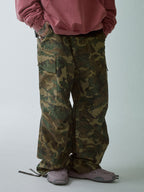F2CE Pleated Camouflage Work Baggy Cargo Pants