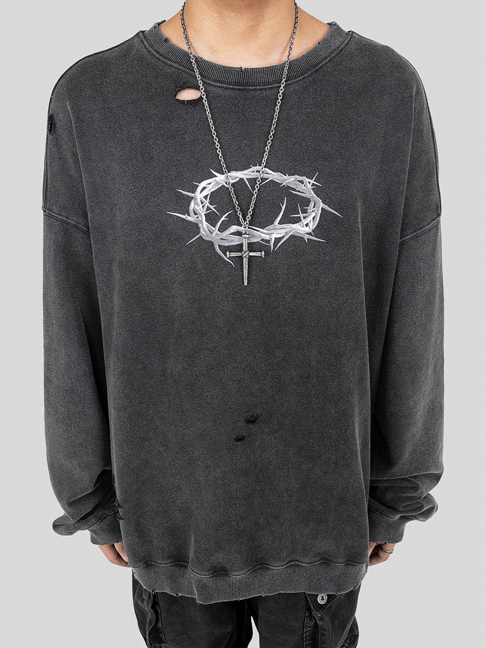 UNDERWATER Wormhole Destruction Thorns Printed Sweatshirt