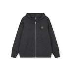 DICETINY Metal Logo Zip Up Knit Hoodie
