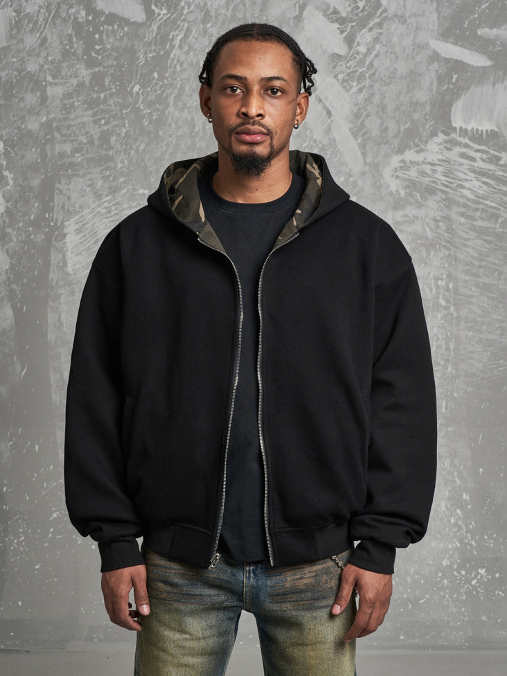 F3F Select Reversible Camouflage Zip Up Hoodie