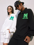 MEDM Waffle Half Zipper Polo Shirt