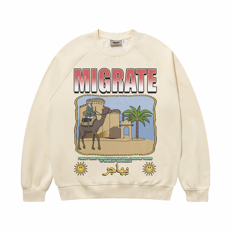 F3F Select Migrate Cartoon Print Sweatshirts