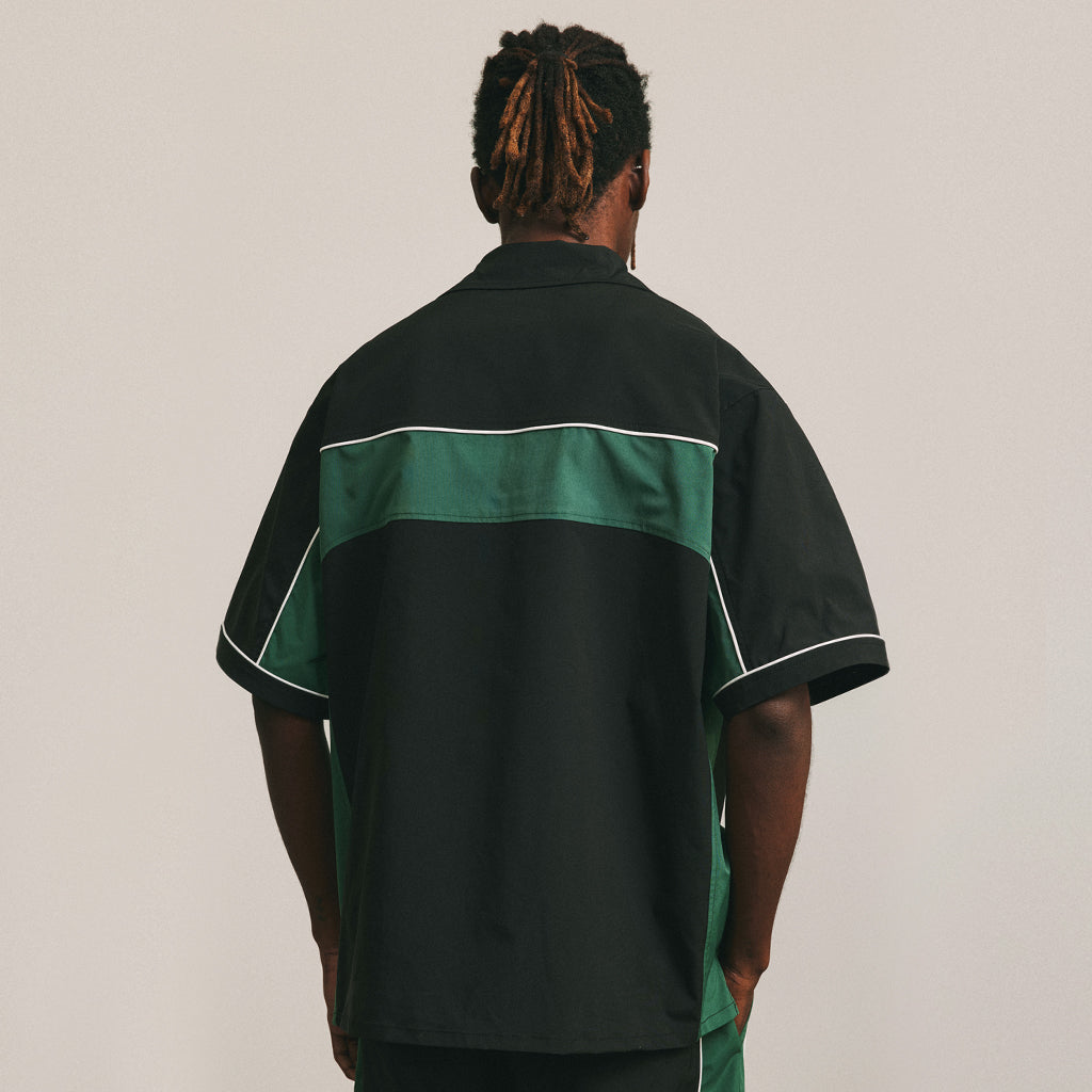 ANTIDOTE Nylon Patchwork Lapel Shirt