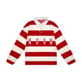 MEDM Striped Logo Long Sleeved Polo Shirt