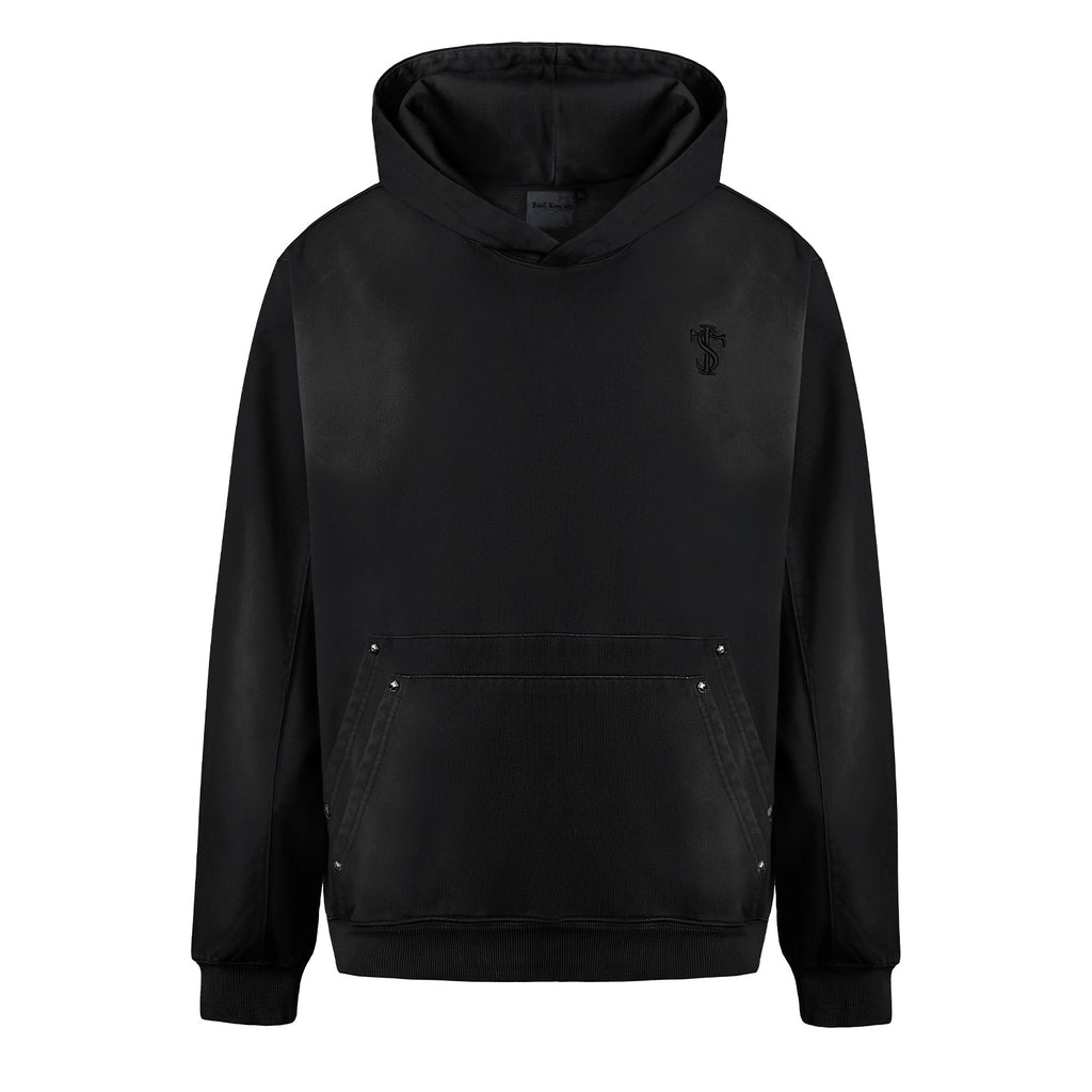 Small Town Kid Double Rivet Pocket Washed Hoodie