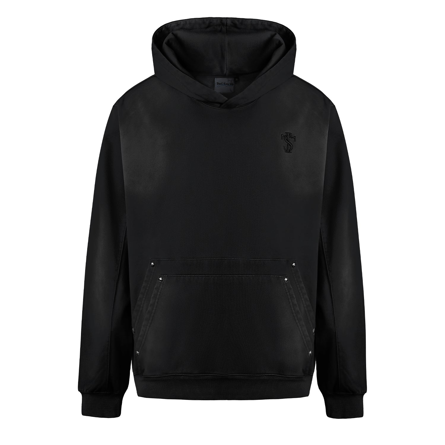 Small Town Kid Double Rivet Pocket Washed Hoodie