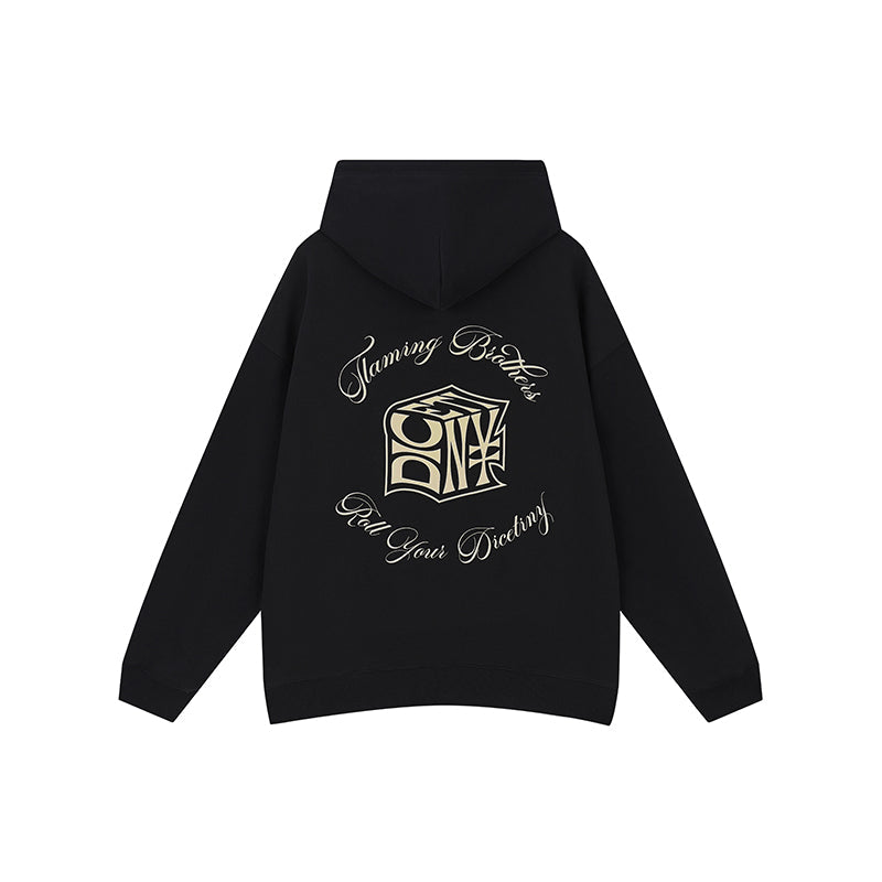 DICETINY Dice Roll Foam Letter Print Hoodie
