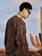 AFGK Wave Pattern Washed Old Sweatshirt