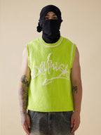 EVILKNIGHT(EK) Jacquard Logo Knit Vest