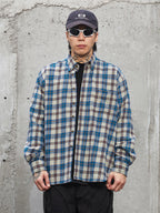 F2CE Blue Plaid Long Sleeved Shirt