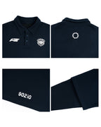 ANTIDOTE Logo & Badge Printed Layered Long Sleeve Polo