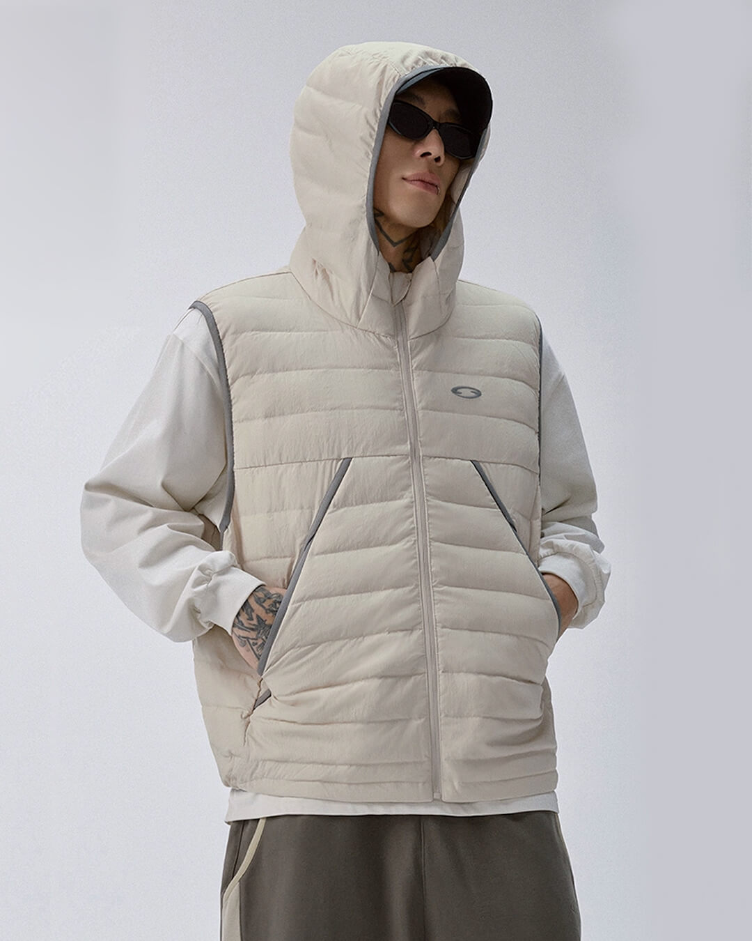 F2CE Lightweight Hooded Outdoor Down Vest