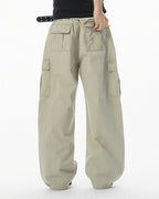 JHYQ 3D Cut Multi Flap Pocket Baggy Cargo Pants