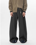 JHYQ 3D Pleated Draped Baggy Suit Pants