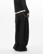 JHYQ Black Machete Baggy Jeans