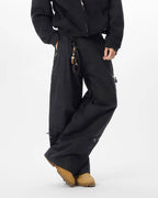 JHYQ Black Multi Zip Utility Pants