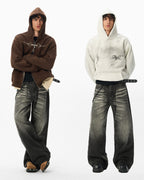 JHYQ Black Washed Lightning Burst Fade Jeans