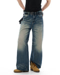 JHYQ Blue Vintage Wash Loose Fit Jeans