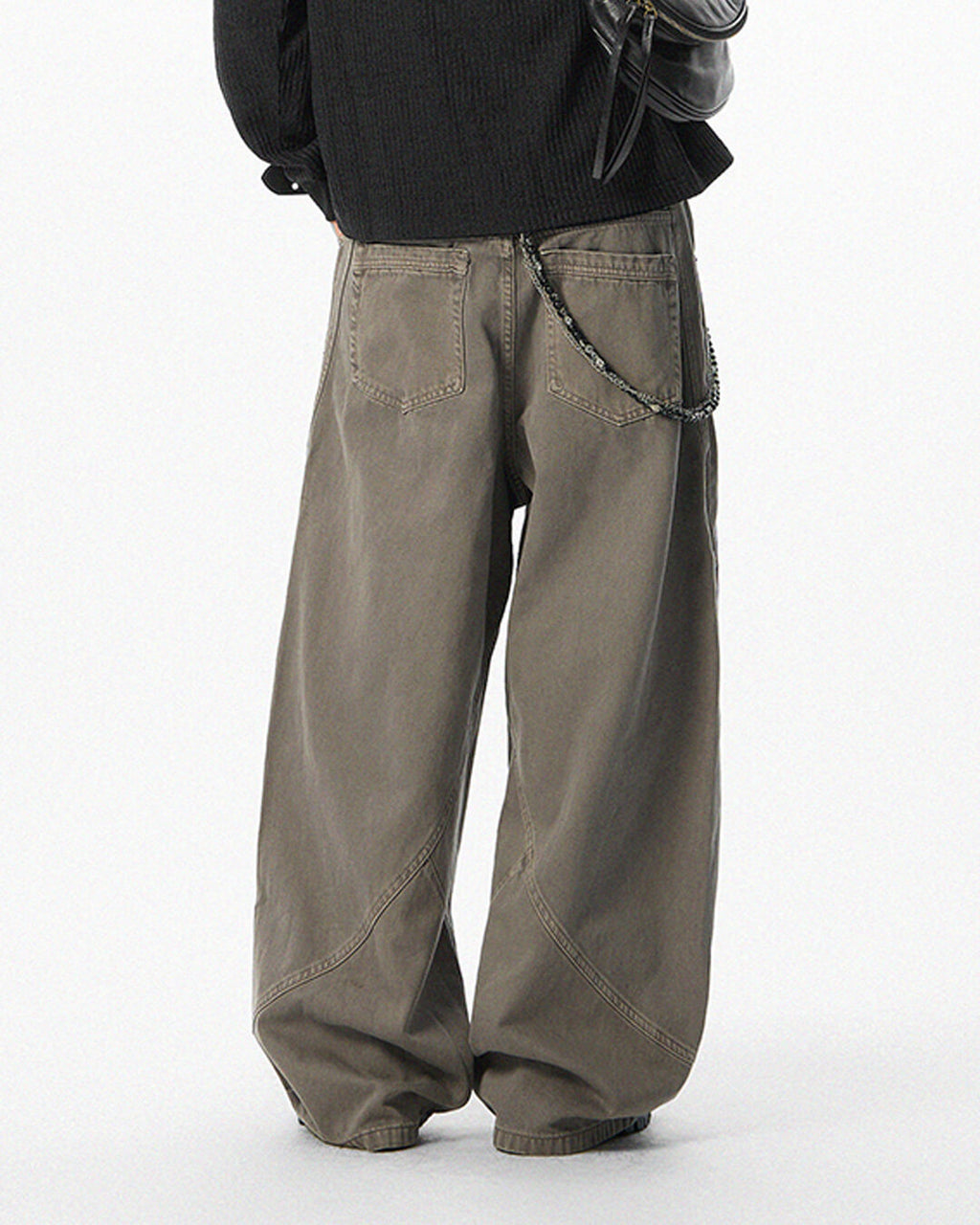 JHYQ Curved 3D Stitch Baggy Machete Pants