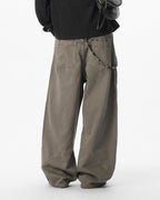 JHYQ Curved 3D Stitch Baggy Machete Pants