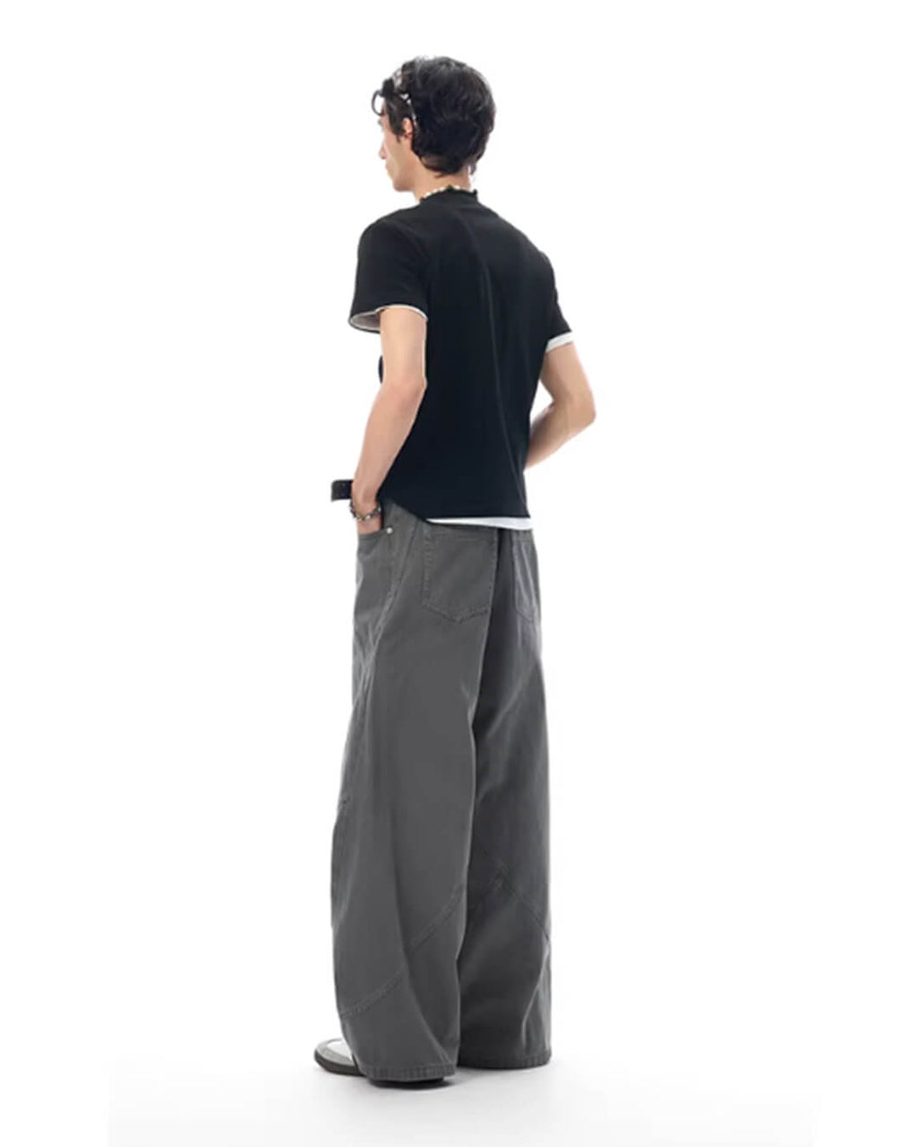 JHYQ Curved 3D Stitch Baggy Machete Pants