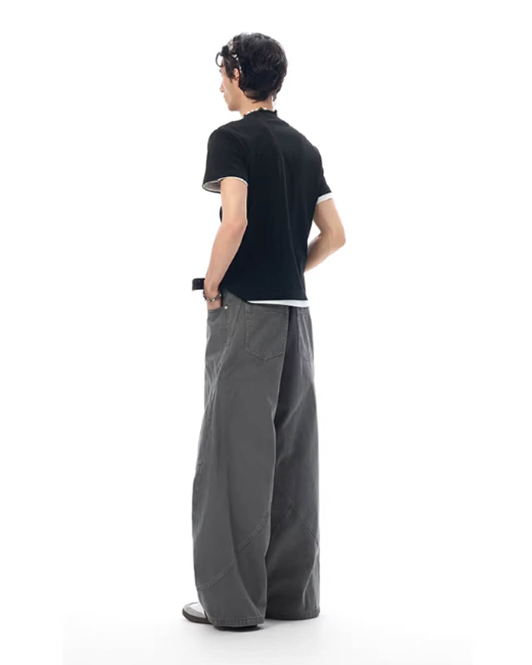 JHYQ Curved 3D Stitch Baggy Machete Pants