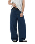 JHYQ Dark Blue Arched Back Pocket Loose Fit Jeans