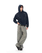 JHYQ Diamond Studded Eye Rivet Hoodie