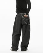 JHYQ Distressed Multi Pocket Baggy Cargo Pants